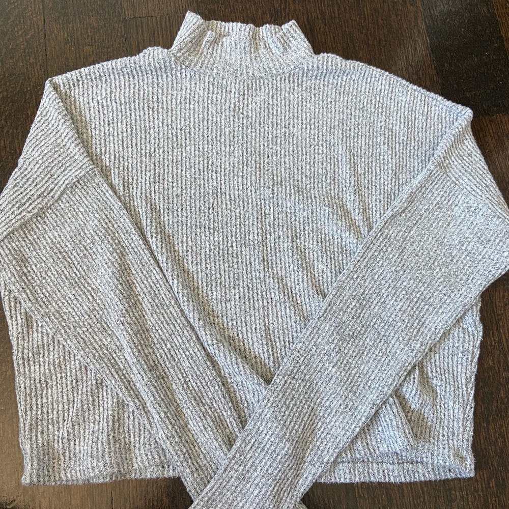 Grey turtleneck sweater